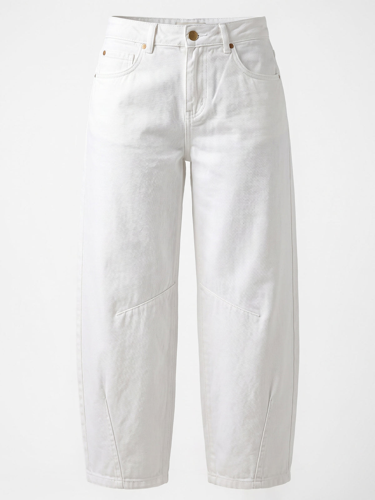 Drew Barrel Leg Jeans - Soft White