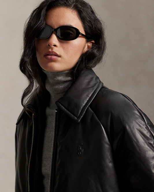 Leather Puffer Jacket