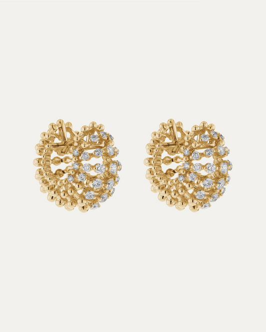 Diamond Medusa Hoops