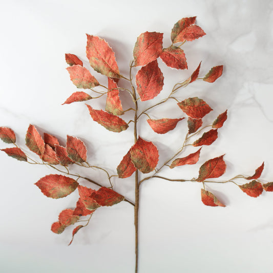 35" Autumn Leaves Stem, Rust - Interior Delights