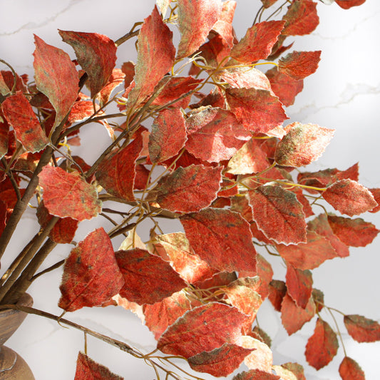 35" Autumn Leaves Stem, Rust - Interior Delights