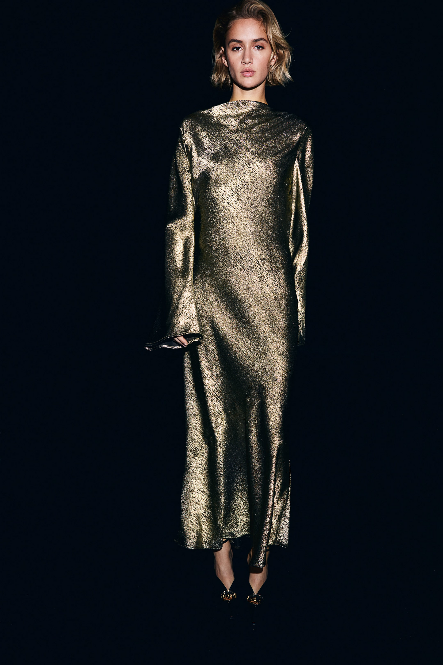 Open-back Satin Dress