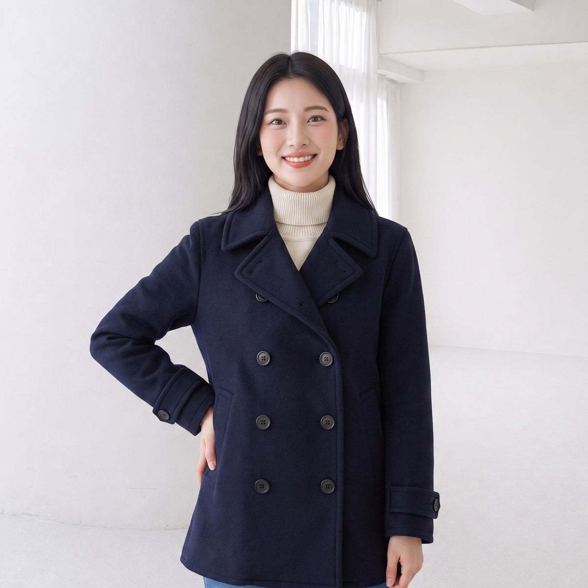 Wool Melton Peacoat